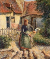 Pissarro La Bergère Rentrant des Moutons